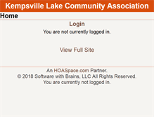 Tablet Screenshot of kempsvillelake.hoaspace.com
