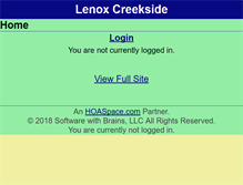 Tablet Screenshot of lenoxcreekside.hoaspace.com