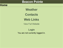 Tablet Screenshot of beaconpointe.hoaspace.com