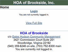 Tablet Screenshot of brookside.hoaspace.com