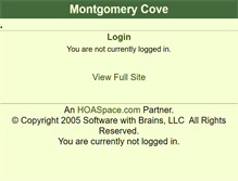 Tablet Screenshot of montgomerycove.hoaspace.com
