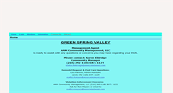 Desktop Screenshot of greenspringvalley.hoaspace.com
