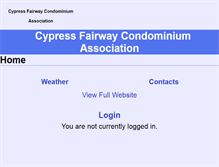 Tablet Screenshot of cypressfairwayhoa.hoaspace.com